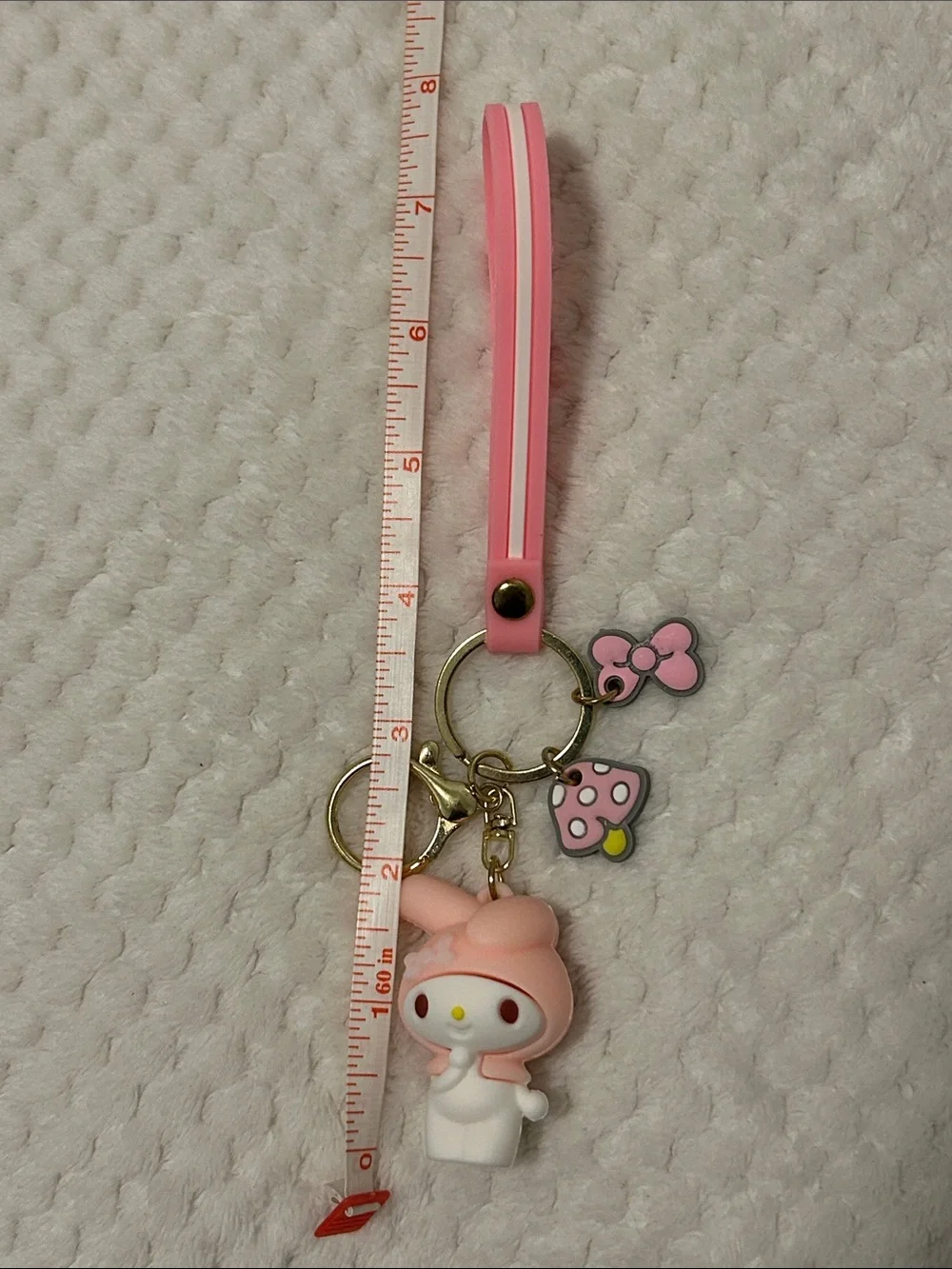 NWOT Pink My Melody Silicone Keychain Wristlet for Kids